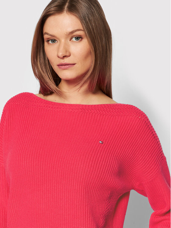 Maglione Hayana Detail WW0WW33721 Rosa Relaxed Fit...