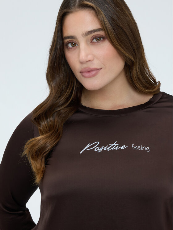 Fiorella Rubino Fiorella Rubino Bluzka 2090T002475N032 Brązowy Regular Fit