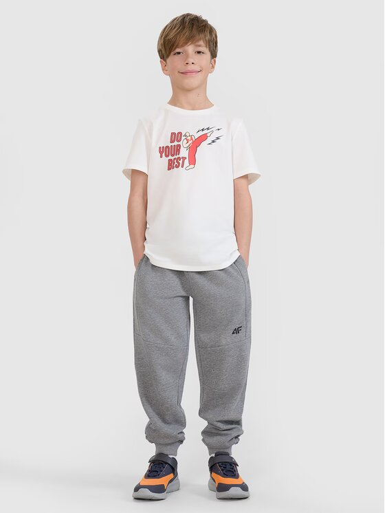 4F 4F Jogger nohavice 4FJRSS25TTROM1369-27M Sivá Oversize