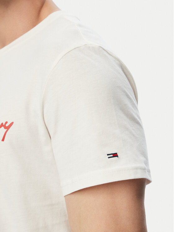 Tommy Jeans Tommy Jeans T-krekls DM0DM22538 Balts Slim Fit
