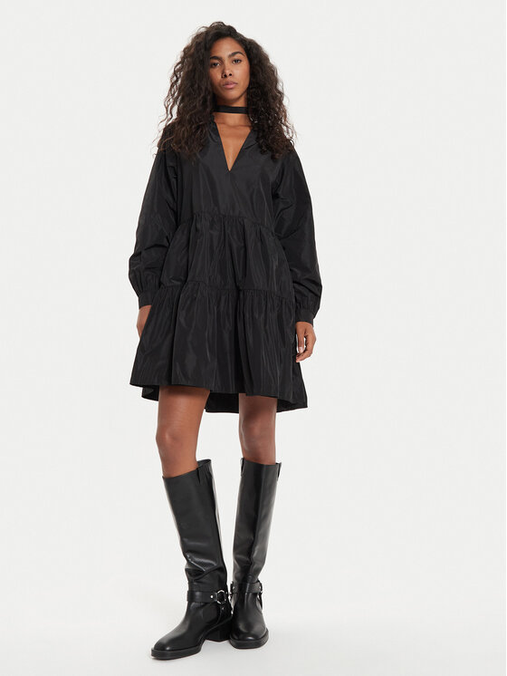 TWINSET TWINSET Kokteilinė suknelė 241TE2014 Juoda Regular Fit