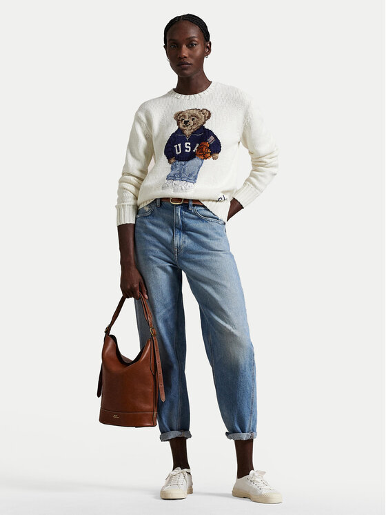 Polo Ralph Lauren Polo Ralph Lauren Sweter 211966255001 Écru Relaxed Fit