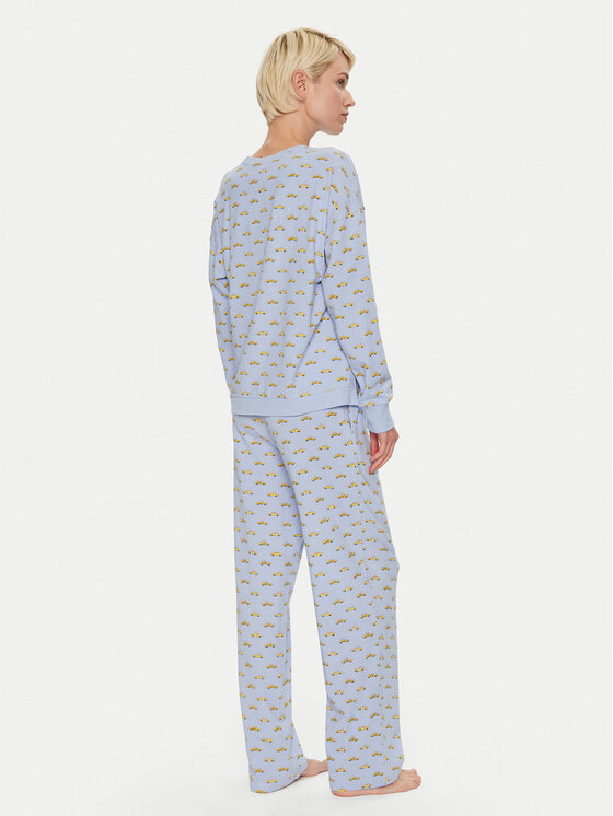 DKNY DKNY Pijama YI80030 Albastru celest Relaxed Fit
