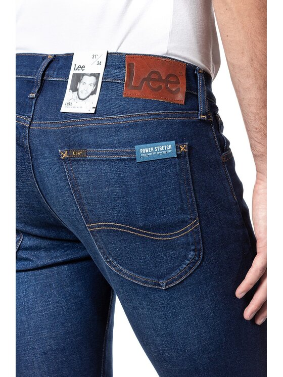 Lee Lee Jeansy LUKE Niebieski Slim Fit