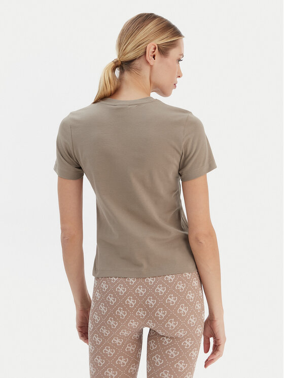 Guess Guess T-Shirt V6RI02 J1314 Beżowy Regular Fit