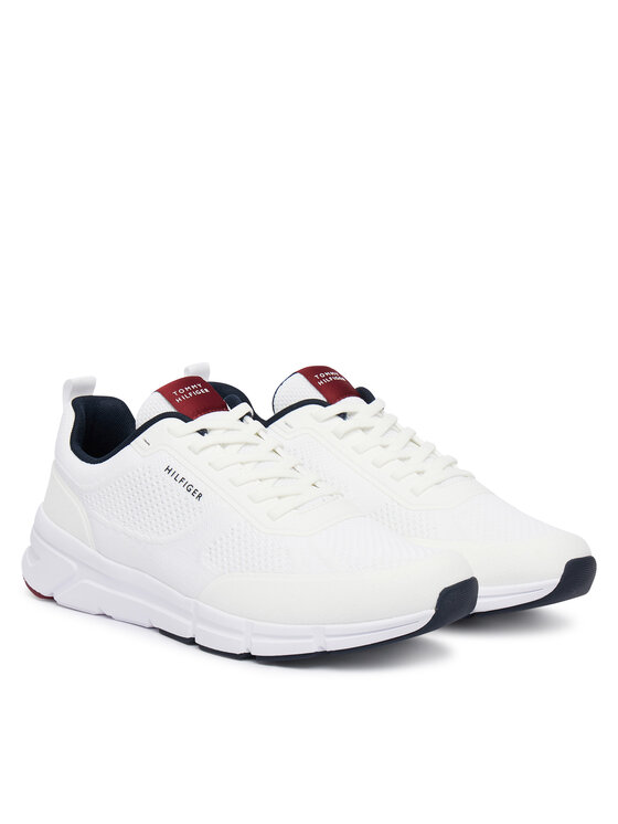 Tommy Hilfiger Tommy Hilfiger Sneakers Light Knitted Hilfiger Runner FM0FM06010 Weiß