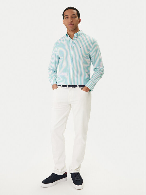 Tommy Hilfiger Tommy Hilfiger Cămașă MW0MW42440 Verde Regular Fit