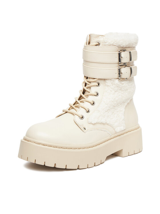 DeeZee DeeZee Schnürschuhe 13123-2 Écru