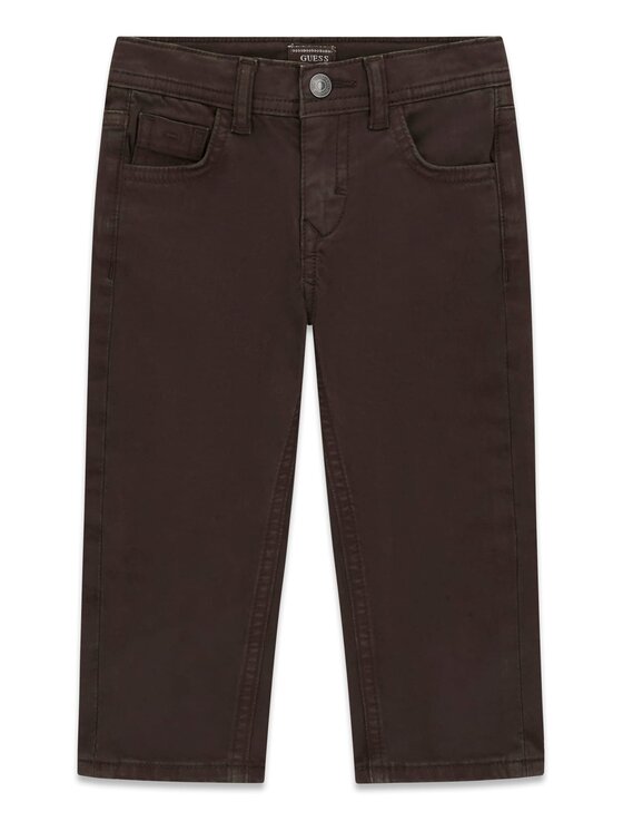 Guess Kids Guess Kids Spodnie materiałowe 183747 Brązowy Regular Fit