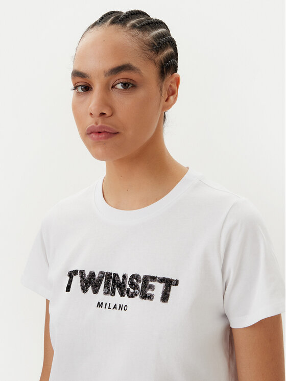 TWINSET TWINSET T-Shirt 251TP2070 Biały Regular Fit