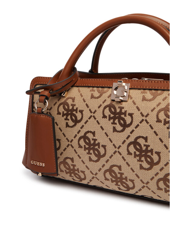 Guess Guess Дамска чанта Audrey Logo HWJG97 55060 Светлокафяв