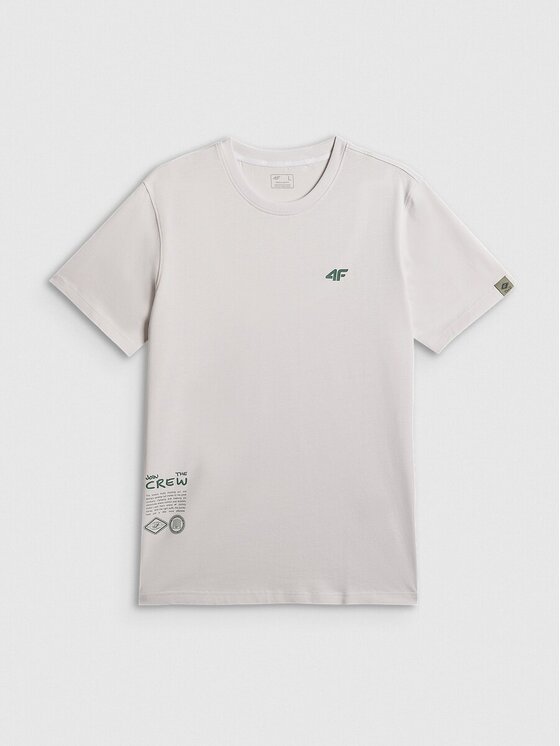 4F 4F T-shirt 4FRSS26TTSHM3814-11S Bianco Regular Fit