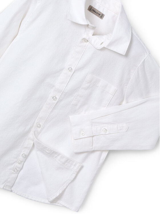 Mayoral Mayoral Camicia 140 Bianco Regular Fit