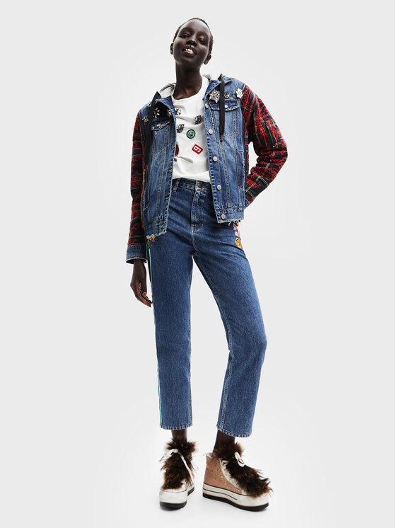 Desigual Desigual Kurtka jeansowa Wichita 22WWEWAY Kolorowy Oversize