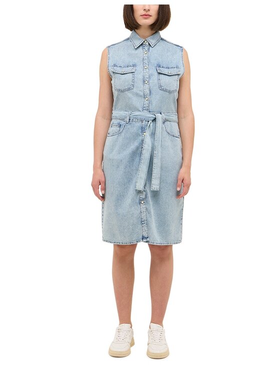 Mustang Mustang Sukienka codzienna Style Brooklyn Dress Niebieski Regular Fit