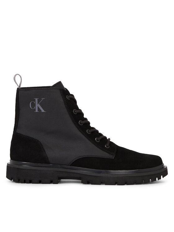 Calvin Klein Jeans Calvin Klein Jeans Μποτίνια Eva Mid Laceup Lth Boot Hiking YM0YM00842 Μαύρο