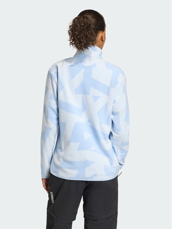 adidas adidas Bluza Terrex Multi Printed Full-Zip Fleece Niebieski jasny Regular Fit