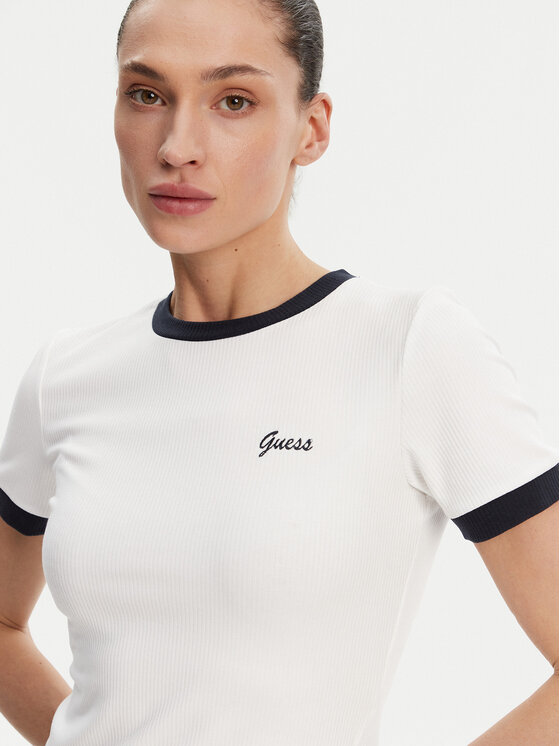 Guess Guess Тишърт V5GP08 KCRN2 Бял Regular Fit