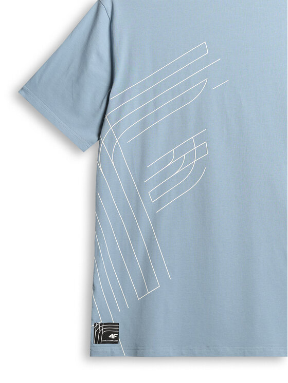 4F 4F T-Shirt MONOCHROME MOVEMENT Niebieski jasny Regular Fit