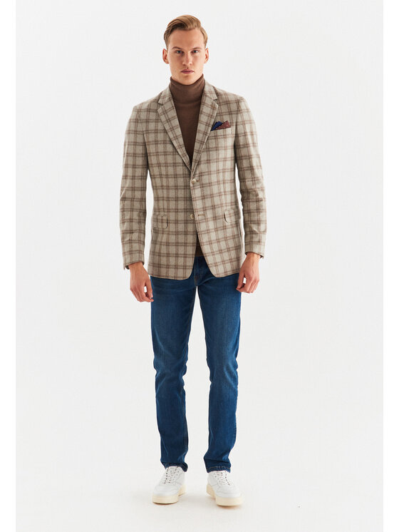 Pako Lorente Pako Lorente Marynarka P22WP-3X-034 Beżowy Slim Fit