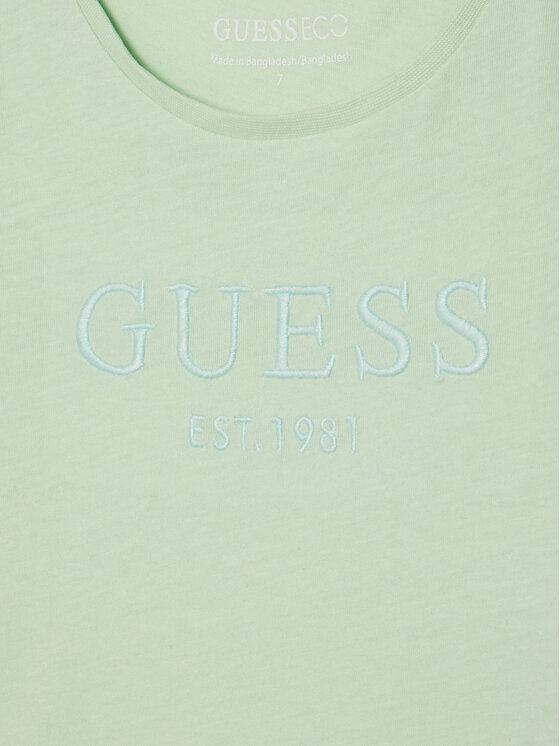 Guess Guess Póló J6GI17 K8HM4 Zöld Regular Fit