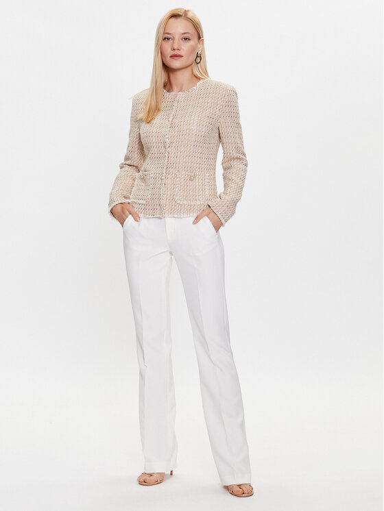 Liu Jo Liu Jo Pantaloni din material WA3434 T7896 Alb Regular Fit