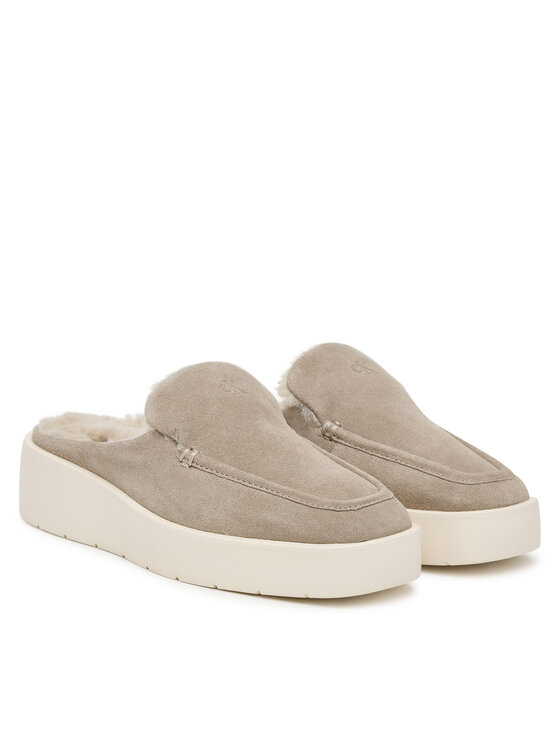 Calvin Klein Calvin Klein Plätud Flatform Mule Suede Wl HW0HW03182 Beež