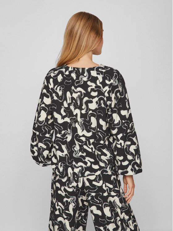Vila Vila Blusa 14088841 Nero Regular Fit