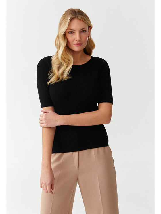 TATUUM TATUUM Sweter SALMIKO Czarny Fitted Fit