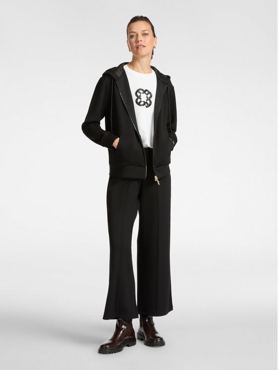 Elena Mirò Elena Mirò Pantaloni di tessuto P053Z000124N033 Nero Cropp Fit