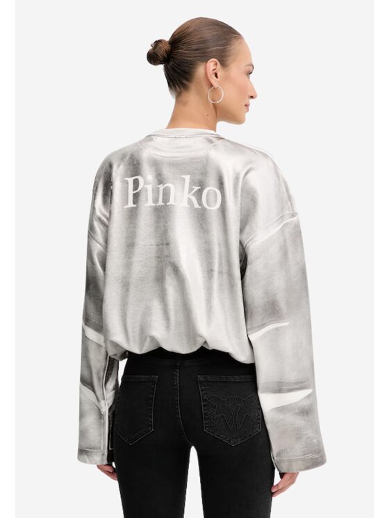 PINKO PINKO Μπλούζα Libero maglia felpa Ασημί Regular Fit