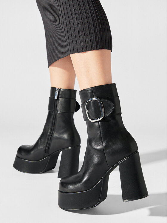Steve Madden Steve Madden Čizme Siren Bootie SM11002628 SM11002628-017 Crna