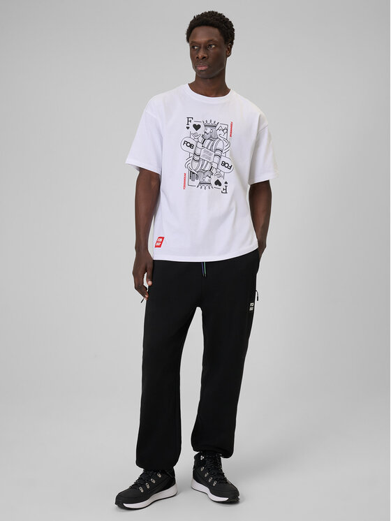 4F 4F T-Shirt FOB Biały Loose Fit