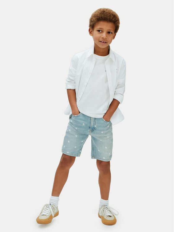 Calvin Klein Jeans Calvin Klein Jeans Jeans kratke hlače LVCKSJC43B Modra Regular Fit