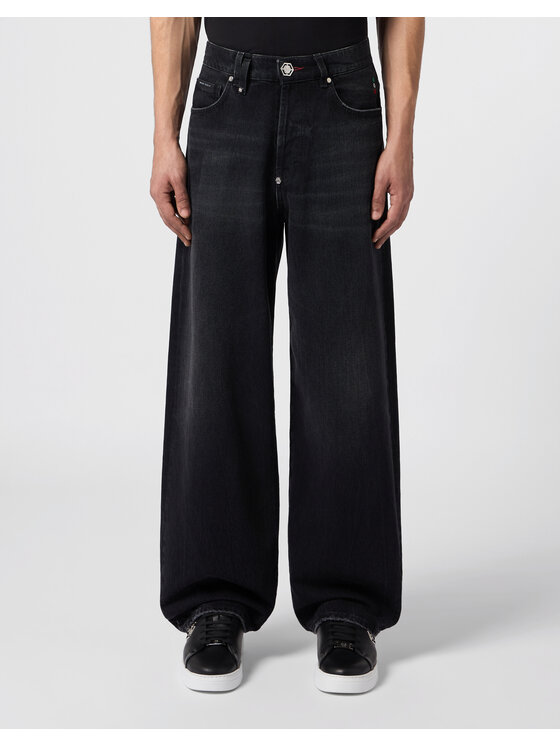 PHILIPP PLEIN PHILIPP PLEIN Jeansy 31242 Czarny Loose Fit