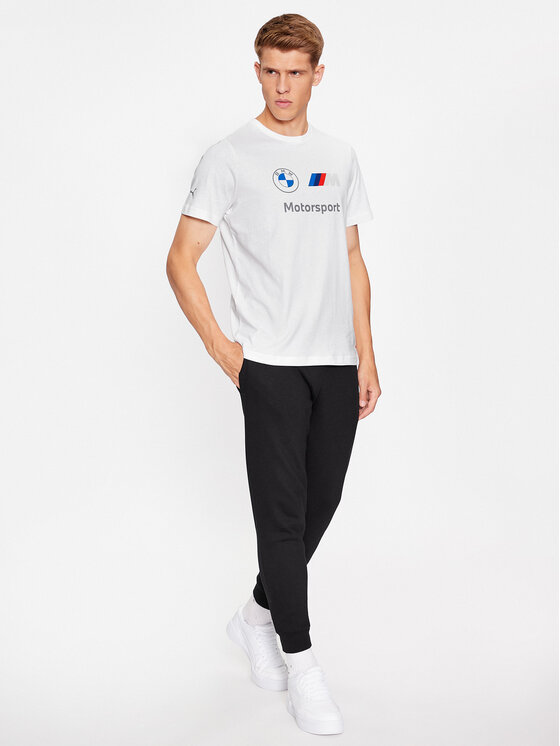 Puma Puma T-krekls Bmw Mms Ess Logo 621314 Balts Regular Fit