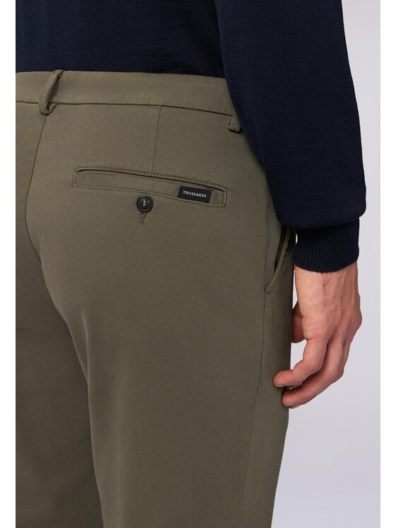 Trussardi Trussardi Pantalone da abito P711M000092N035 Verde Boy Fit
