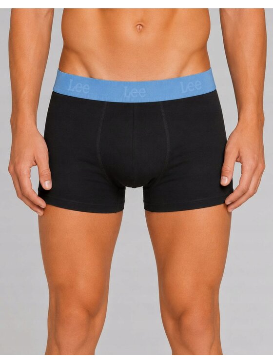 Lee Lee Bokserki Arturo 3 Pack Organic Cotton Elastane Trunks Czarny