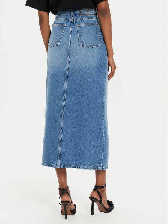 TWINSET TWINSET Farmer szoknya 242TP2564 Kék Straight Fit