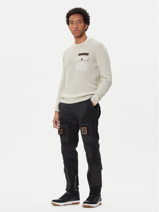 Aeronautica Militare Aeronautica Militare Hlače 252PA1664UCT04241 Crna Regular Fit