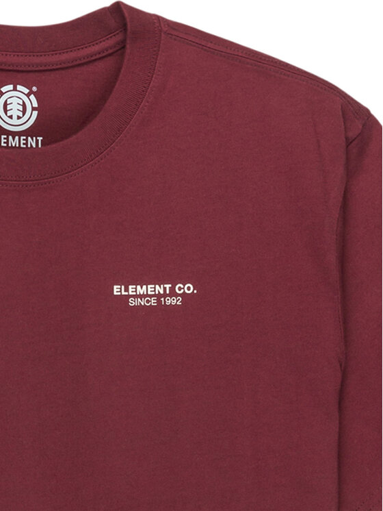 Element Element Póló Element Co ELYZT00603 Bordó Regular Fit