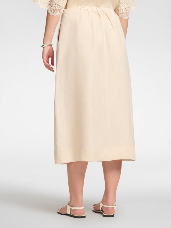 Elena Mirò Elena Mirò Spódnica midi 1065P000089N002 Kremowy A-Line Fit