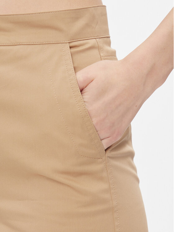 Marella Marella Kalhoty z materiálu Nabis 2413131091200 Hnědá Regular Fit