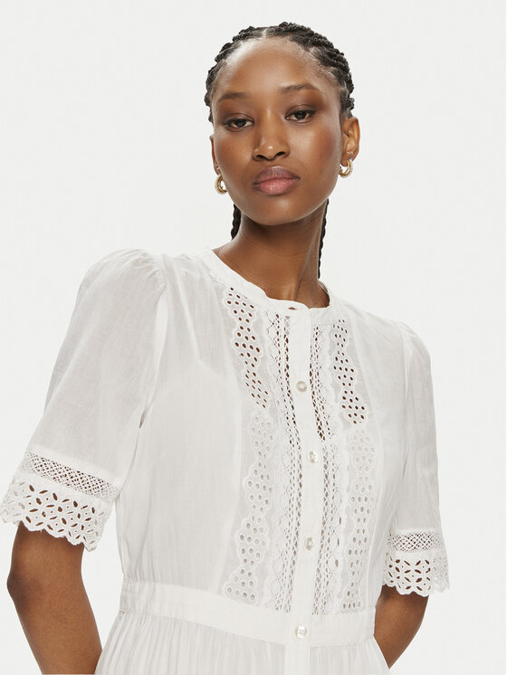 Gap Gap Sukienka letnia 880287-02 Biały Regular Fit