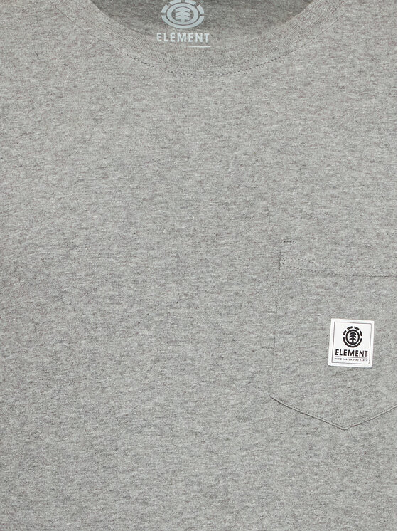 Element Element T-Shirt Basic Pocket Label ELYKT00116 Szary Regular Fit