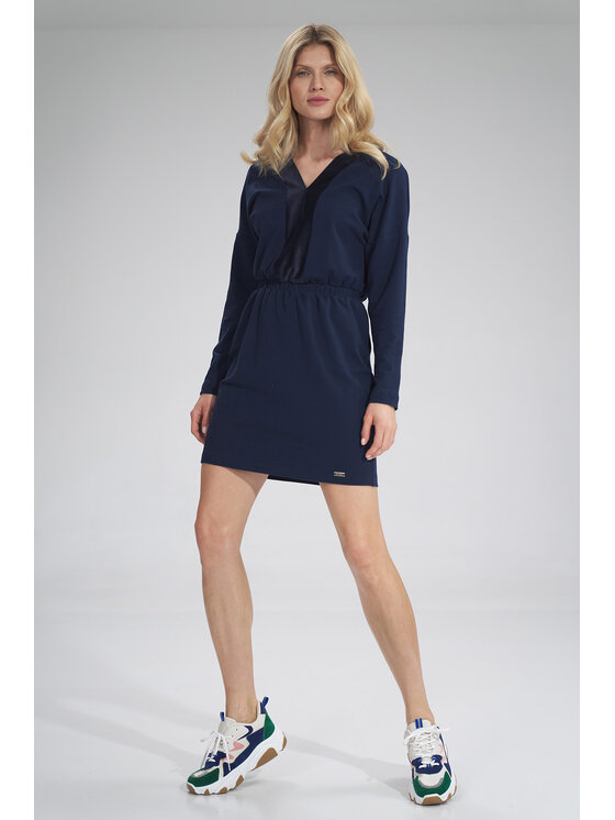 FIGL FIGL Sukienka codzienna M753 Granatowy A-Line Fit