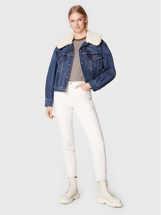 Levi's® Levi's® Giacca di jeans Baby Bubble A3486-0000 Blu scuro Regular Fit