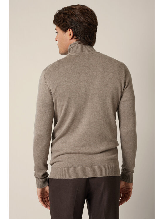 Lancerto Lancerto Sweter Sigmar SW073225000081 Beżowy Regular Fit