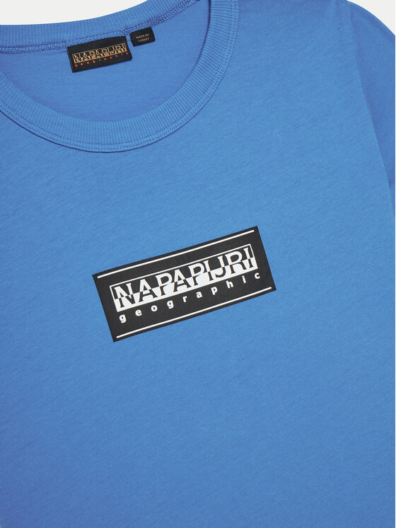 Napapijri Napapijri T-Shirt Chamois NP0A4ILE D Niebieski Regular Fit