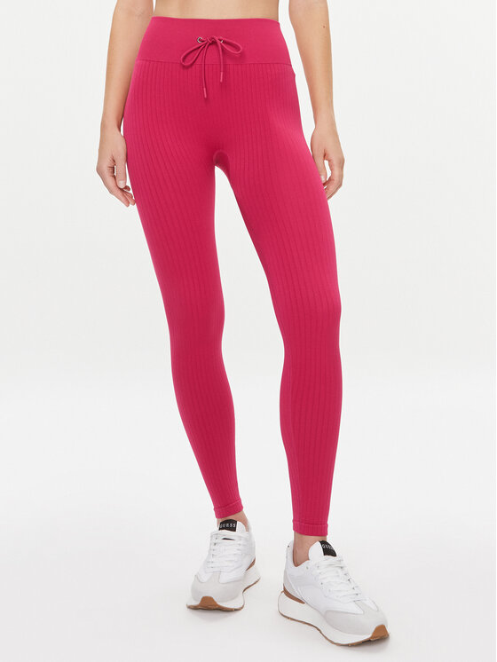 Guess Leggings Rib-Seamless V4RB00 Z3CC0 Ružičasta Slim Fit